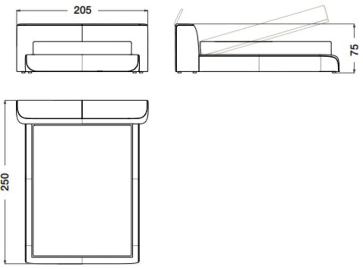 Тканевая кровать с изголовьем контейнера CPRN HOMOOD Starlight ARCH-00075092 - Вид №2