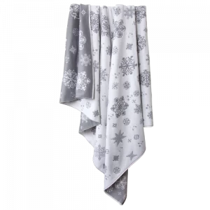 Плед Snowflake с серыми снежинками APERO ДИЗАЙНЕРСКИЕ, НОВЫЙ ГОД 030108 Белый;серый