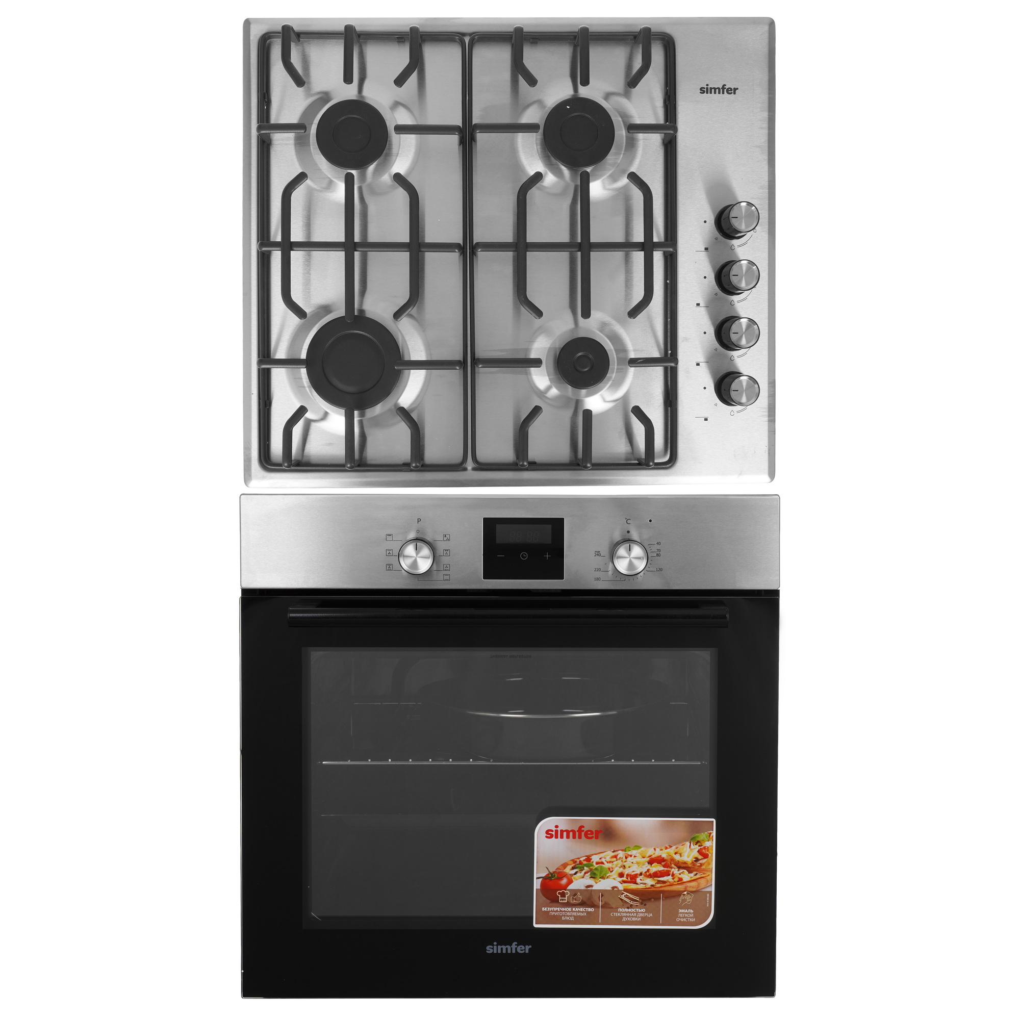 9280261 Духовой шкаф электрический Simfer B6EM56070 + Варочная поверхность газовая Simfer H60Q40M471 STDN-0044292