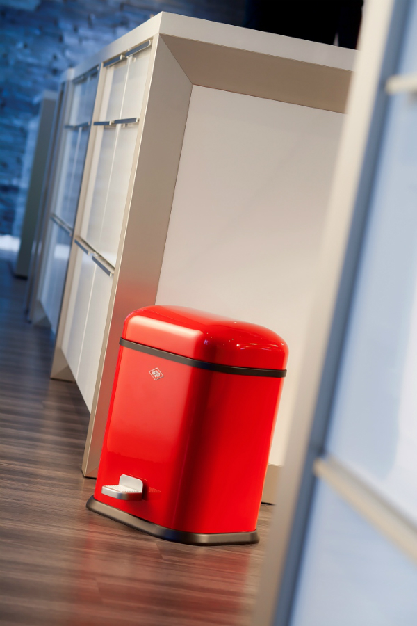 Бак для мусора с педалью Single Boy, прямоугольный, 13 л, кремовый Wesco 13221223 - Вид №1