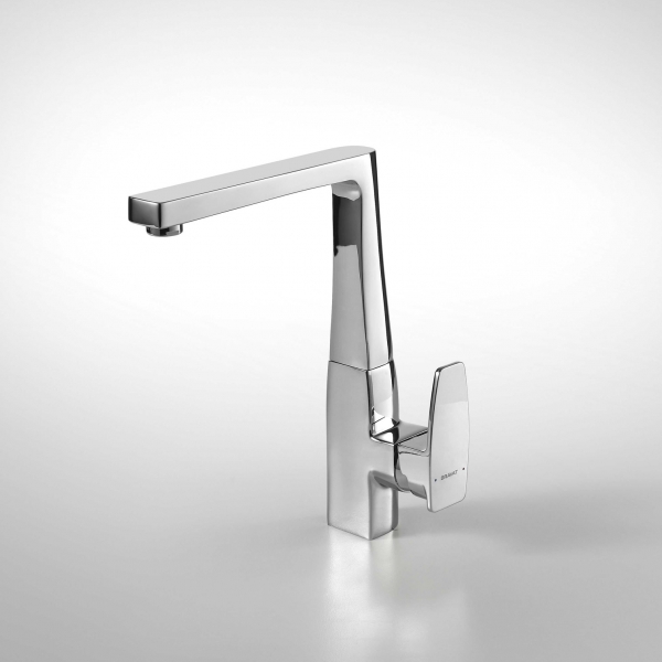 Смеситель для кухни с высоким поворотным изливом RIFFLE F772106C bravat - Вид №1