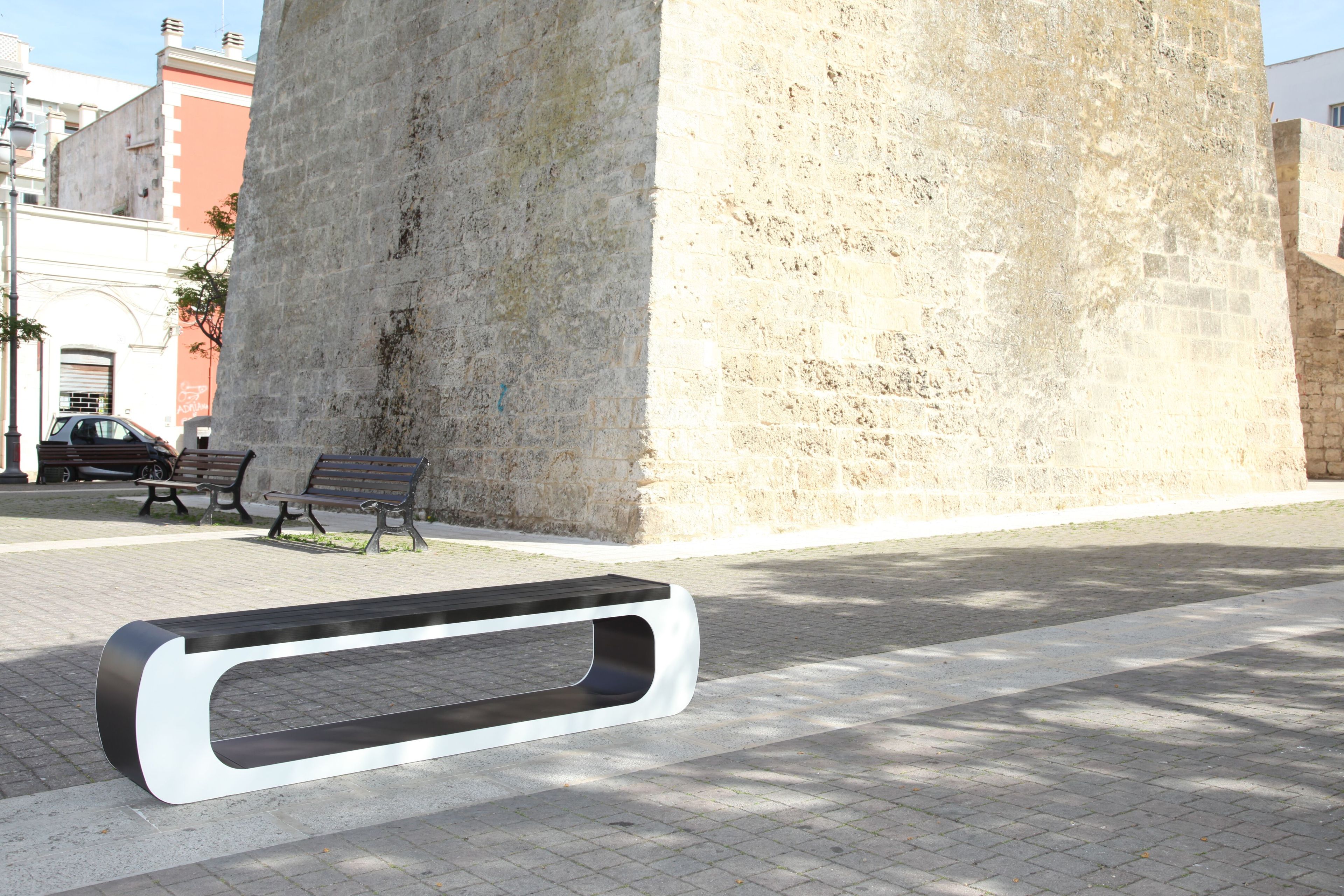 Стальная и деревянная скамья без спинки CITYSì ARMONY ARCH-00045270 - Вид №24