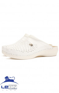 62033 Сабо "Leon LIGHT" женские белые LEON  Сабо и сланцы размер 40