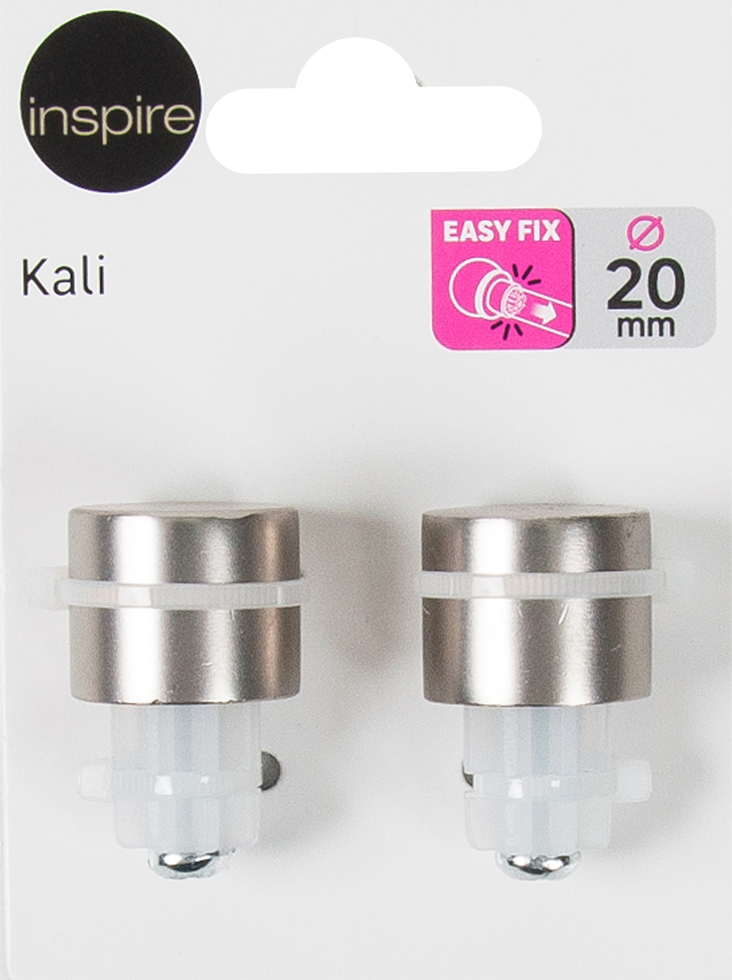 Наконечники-заглушки Inspire для карнизов, металл матовый никель 6 см, 2 шт 82549331 STLM-0029531 - Вид №2