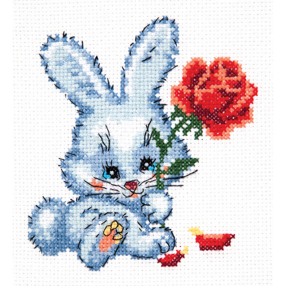 018-48 Зайчишка Набор для вышивания Чудесная Игла 11 х 12 см Чудесная игла 