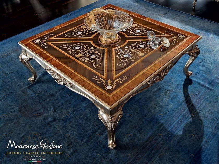 Modenese Gastone Низкий квадратный журнальный столик из массива дерева Casanova sun-id-1384648