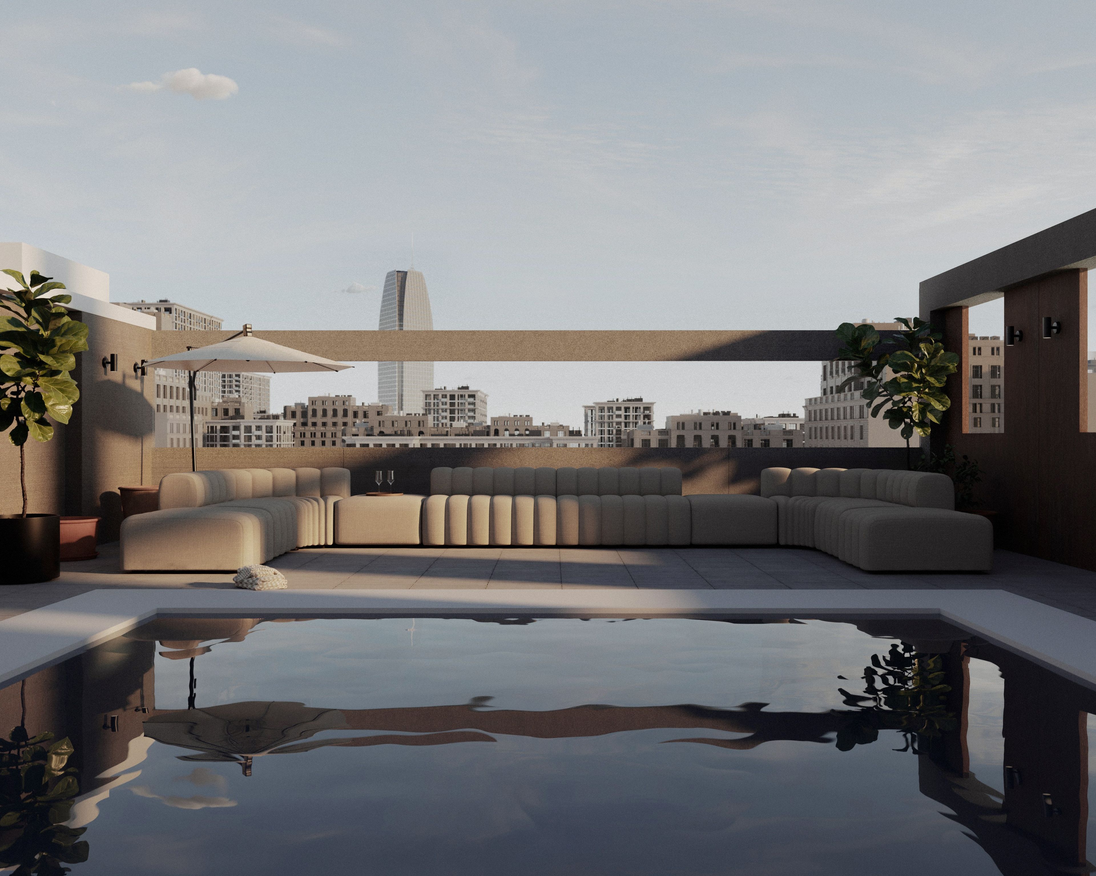 Угловой модульный садовый диван в Sunbrella® NORR11 Studio Outdoor ARCH-00128089 - Вид №10