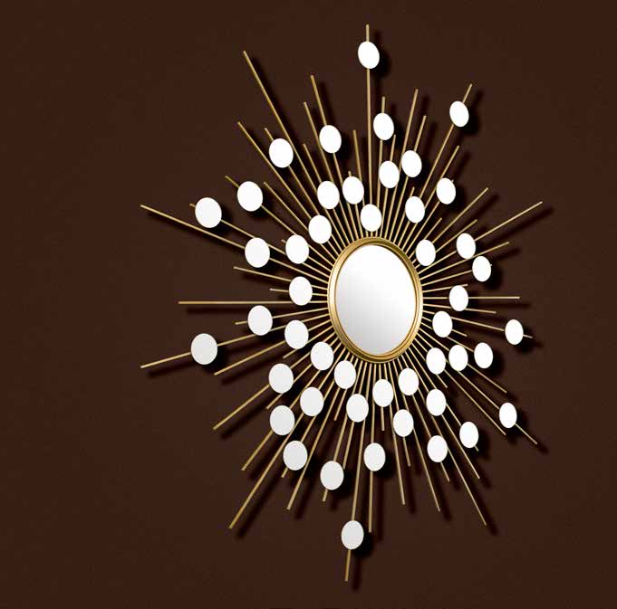 Зеркало-солнце в латунной раме Reflections от Eichholtz EICHHOLTZ ДИЗАЙНЕРСКИЕ 247178 Золото  - Вид №1