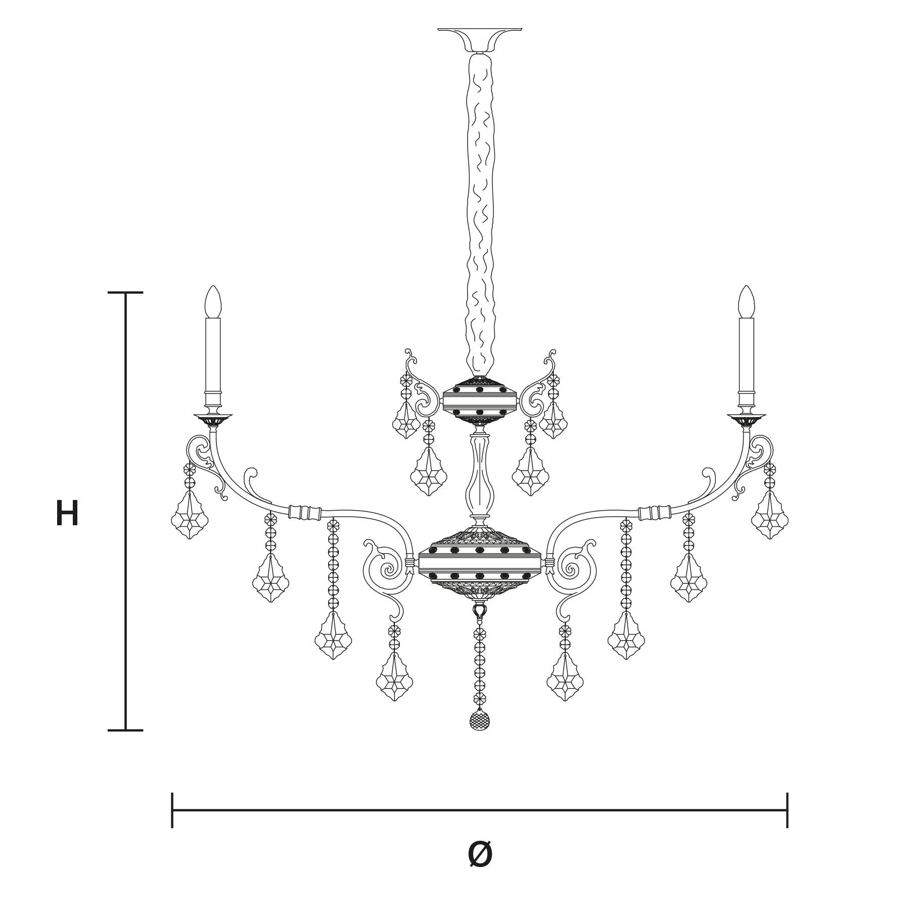 Подвесной светильник с кристаллами Masiero Одесса ARCH-00119682 - Вид №2