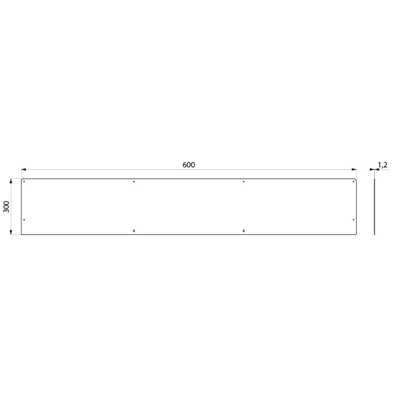 100240 Щиток от брызг 600 мм для коллективного умывальника CANAL DELABIE  - Вид №1