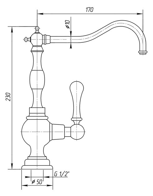 ML.BRN-2008CR Кран Migliore Cucina - Вид №1