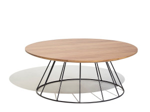 Алюминиевый и деревянный садовый столик