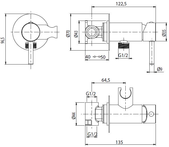 PTR01802 Гигиенический душ M&Z Kit bidet Santreyd  - Вид №1