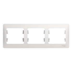 GSL000103 Рамка 3 поста , горизонтальная, белый Schneider Electric Glossa