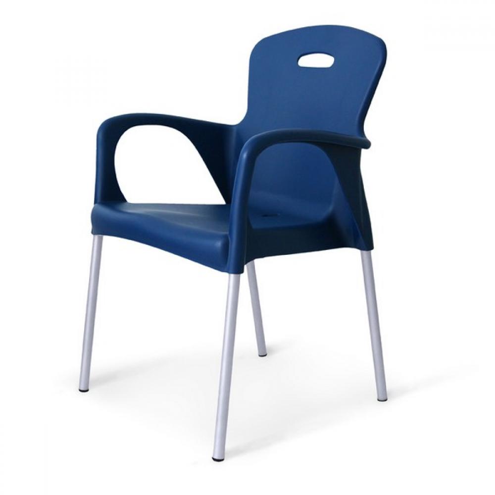 Стул с подлокотниками пластиковый синий Remy Blue AFINA ДИЗАЙНЕРСКИЕ, REMY 130609 Синий  - Вид №1