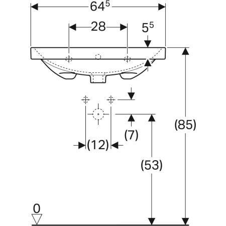500.621.01.2 Раковина Geberit Acanto Geberit  - Вид №10