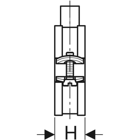GEBERIT 601.852.26.1 Хомут для трубы изолированный Geberit, с резьбовой муфтой M8/M10  - Вид №3