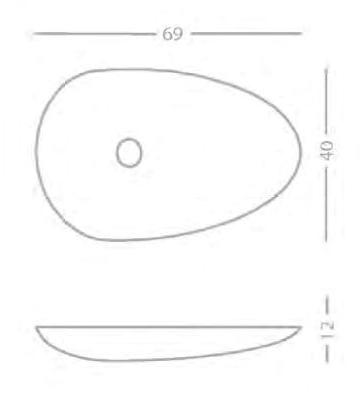 Ab30 Накладная раковина на столешницу  овальная PIMAR  - Вид №1