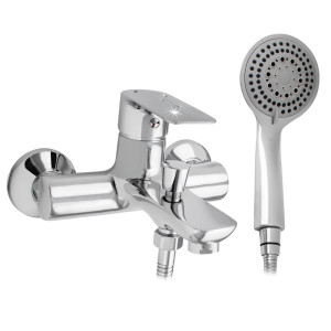 GFmark - Смеситель в ванную, шаровый, короткий излив, со стразами на ручке, код: 2210