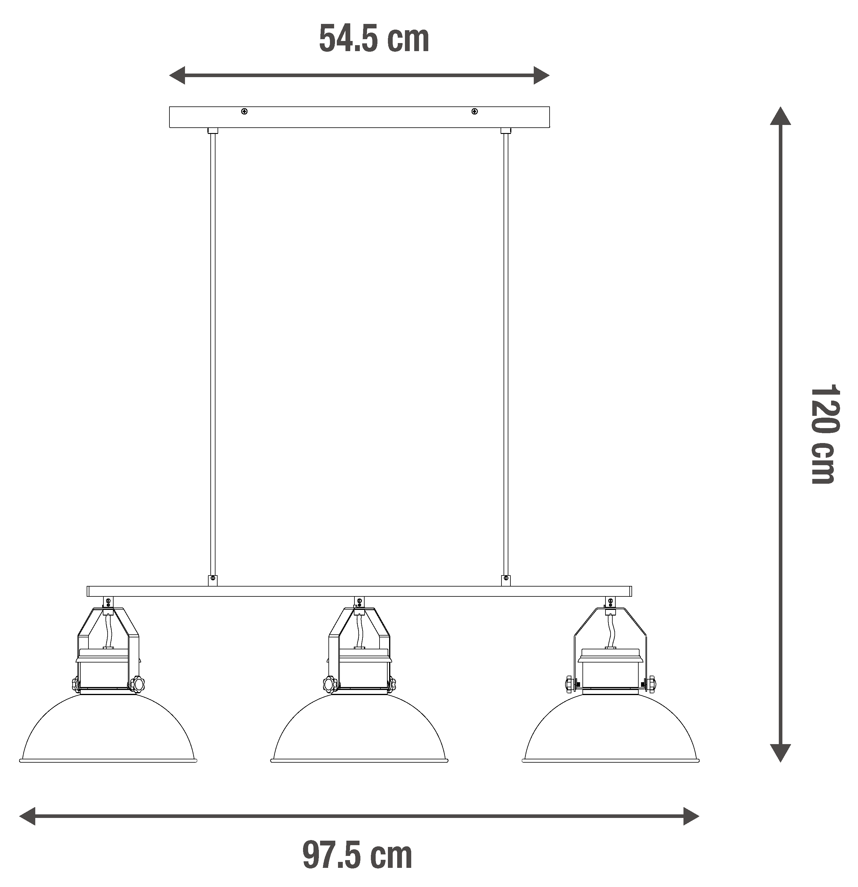 INSPIRE Ted — подвесной светильник с тремя плафонами в стиле нео-классика 82908107 STLM-0037798 - Вид №4