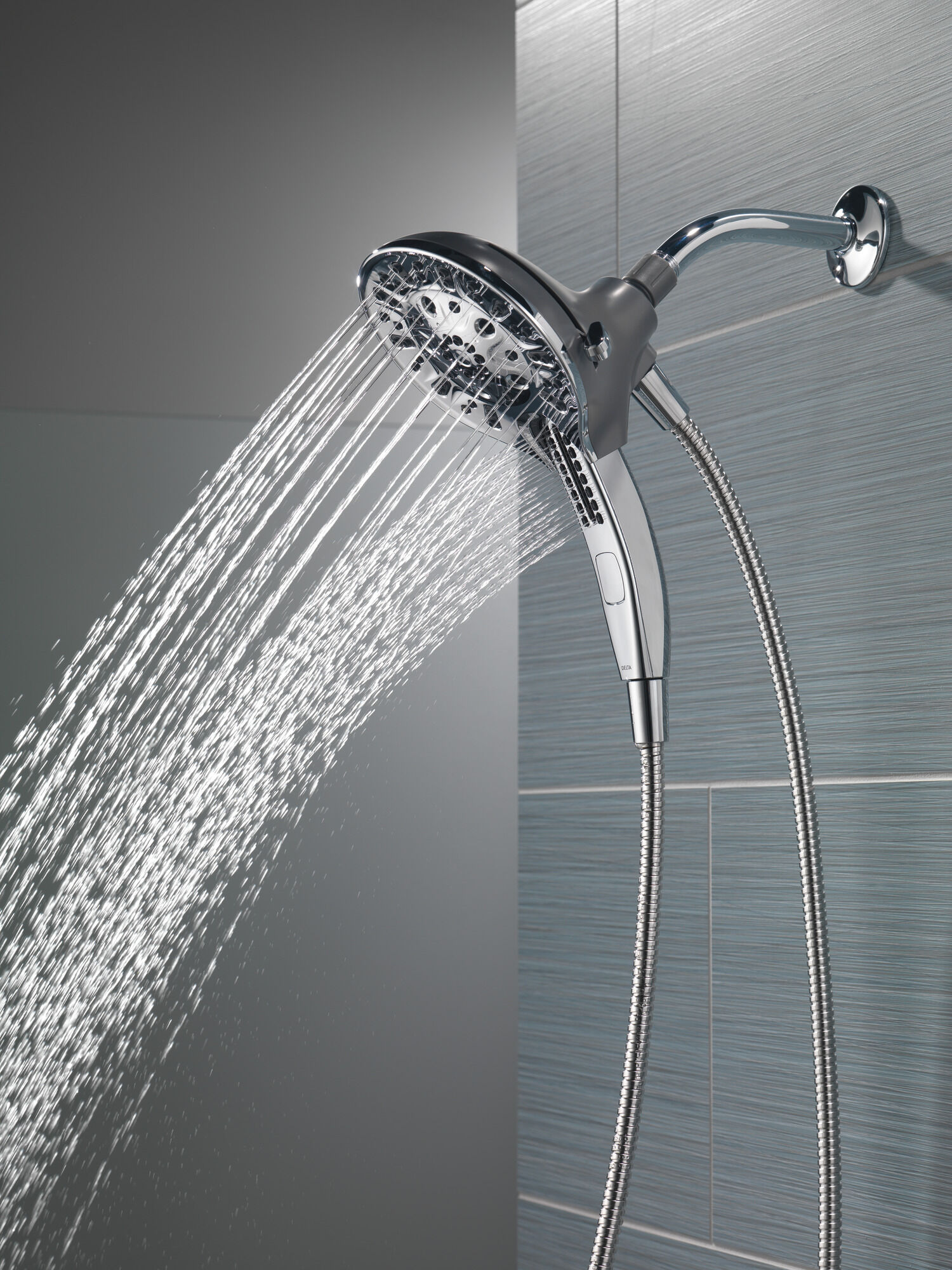 75505 H2Okinetic® In2ition® Душ два в одном с 5 настройками Delta Faucet Delta Хром - Вид №19