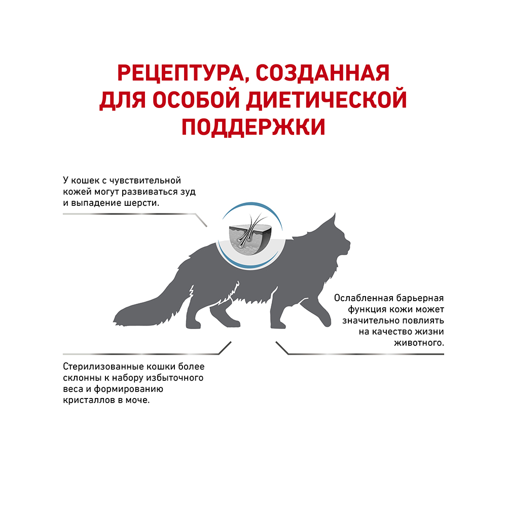 ПР0053526 Корм для кошек Vet Diet Skin & Coat с чувствительной кожей сух.1,5кг ROYAL CANIN  - Вид №2