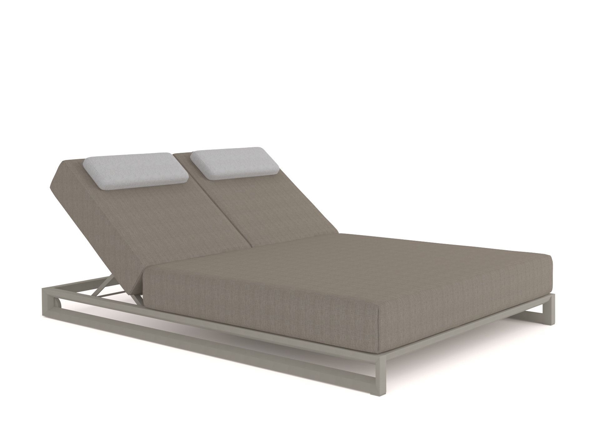 Двуспальная Садовая кровать с откидной спинкой из ткани 10Deka Nubes ARCH-00042890