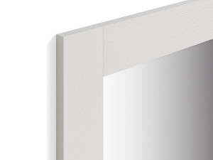 Прямоугольное настенное зеркало с рамкой из белого ясеня