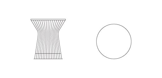 Круглый стол из стали и хрусталя Knoll Platner ARCH-00140986 - Вид №5