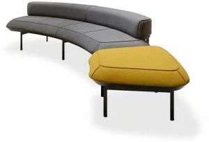 José Martínez Medina Изогнутый диван из ткани Blacktone