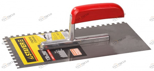 Гладилка стальная 130х280мм зуб 8х8 серия MASTER с деревянной ручкой Stayer 12331