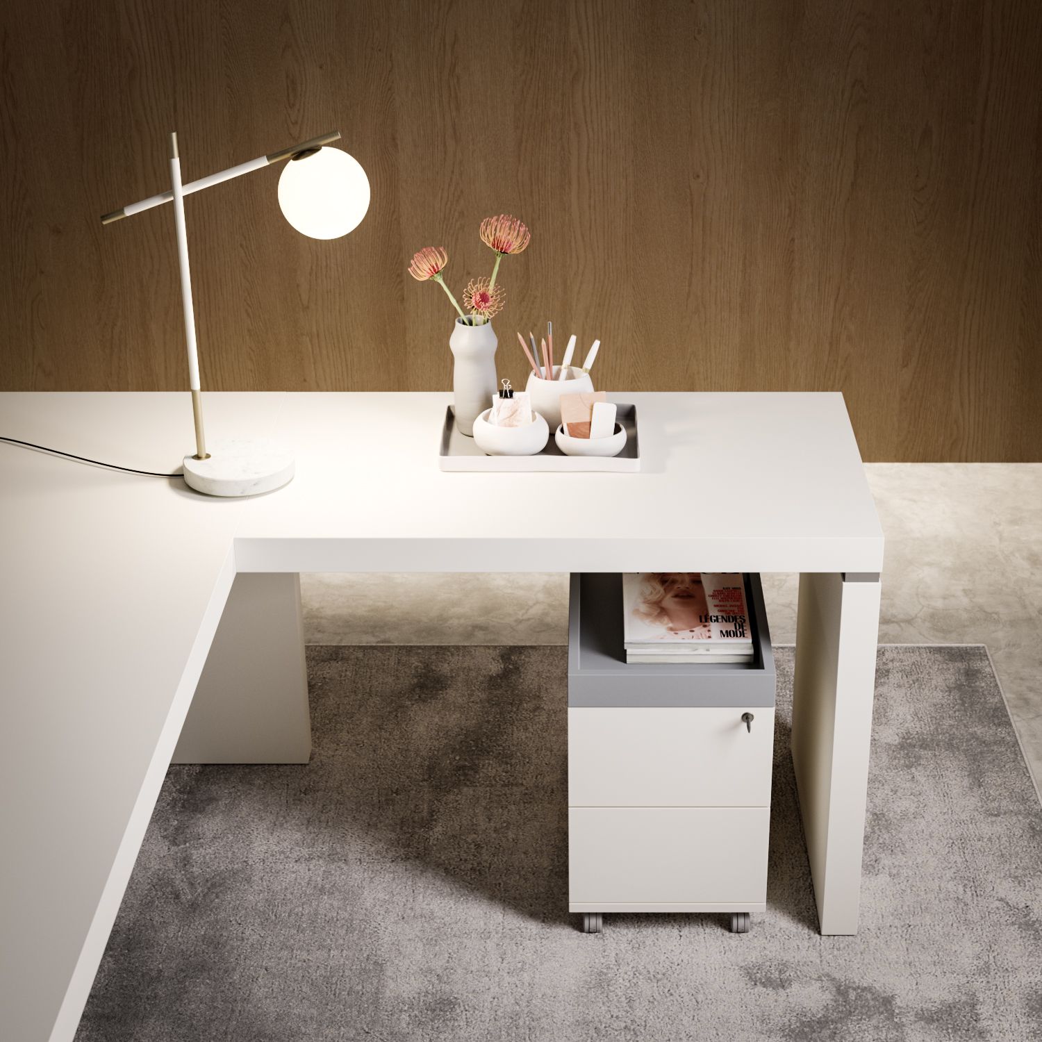 Деревянный прямоугольный рабочий стол PROF SESSANTA ARCH-00012187 - Вид №11