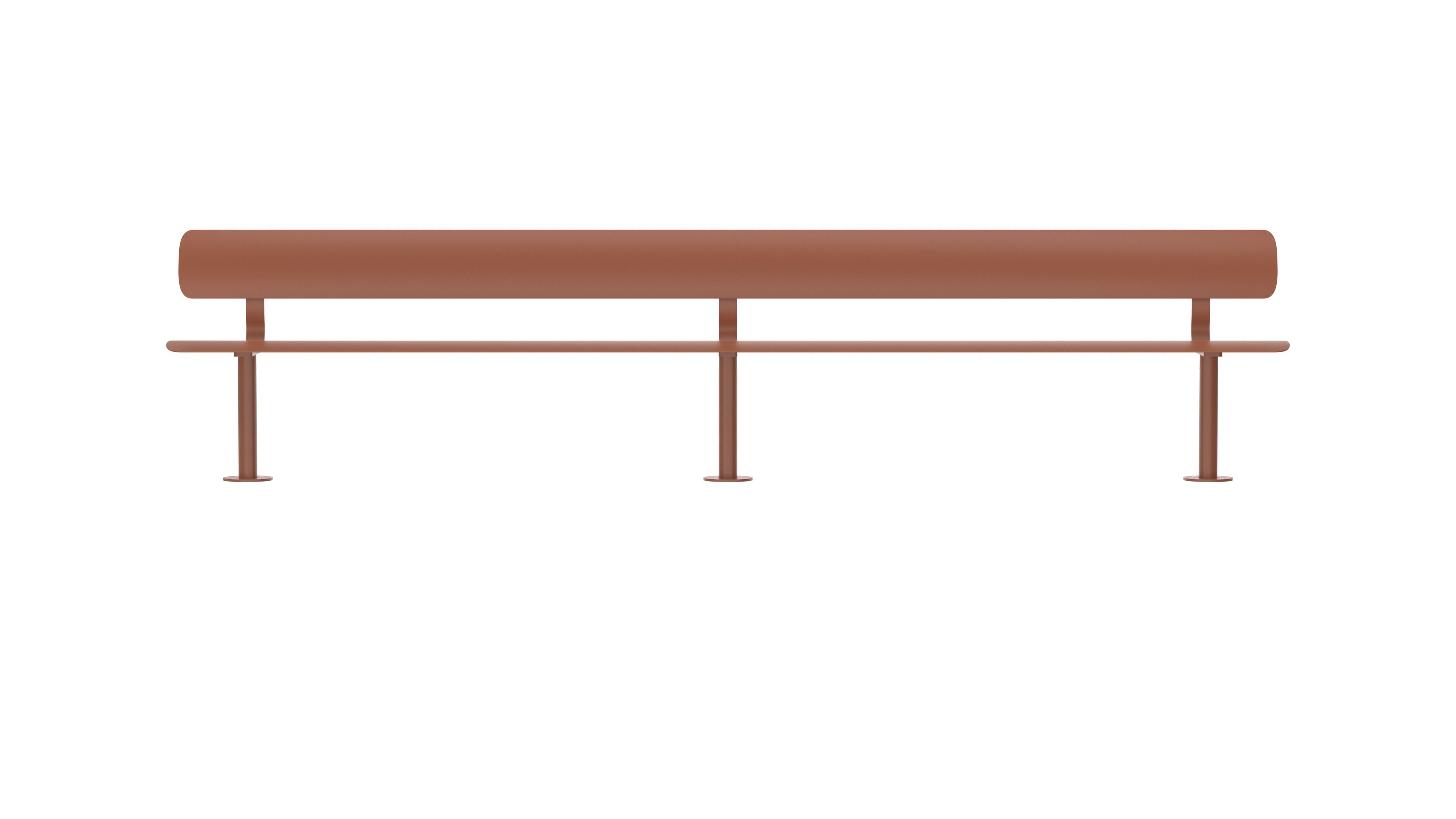 Стальная скамья с порошковым покрытием со спинкой FUNCTIONALS BEN ARCH-00041367 - Вид №96