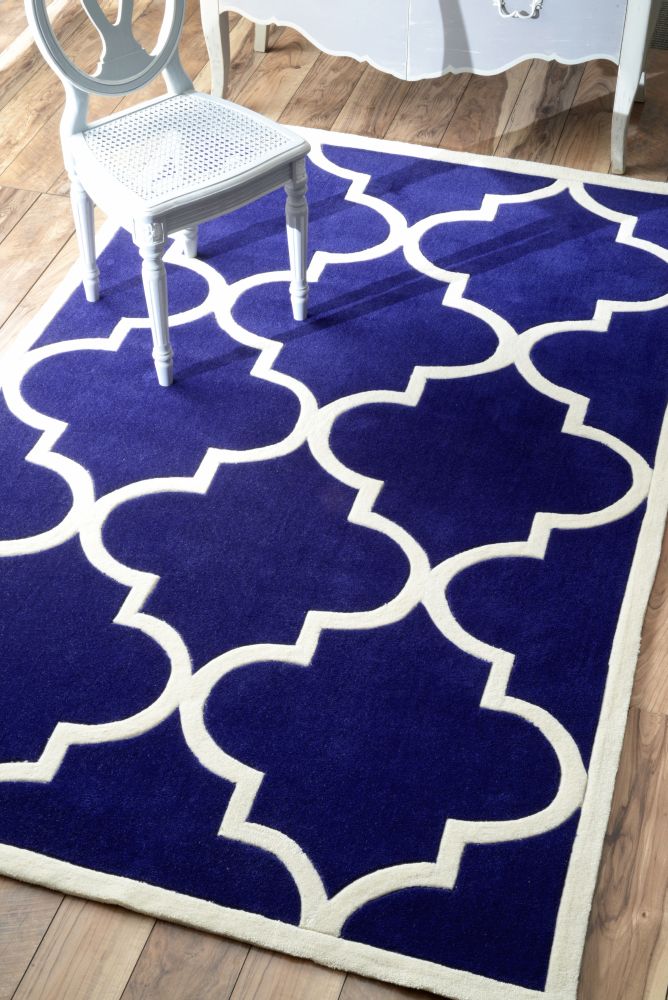 Ковер Trelli синий 120х180 DOLLY CAPRETS ДИЗАЙНЕРСКИЕ, ТРЕЛЬЯЖНЫЙ УЗОР 015142 Белый;синий  - Вид №1