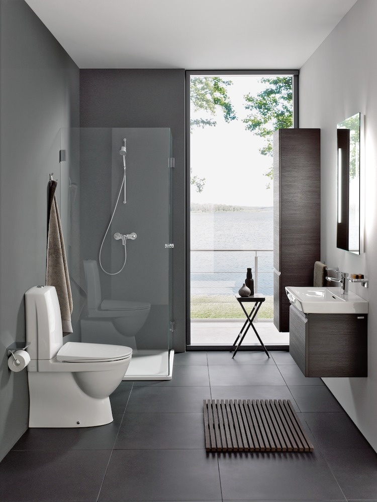 H4029501102661 Шкафчик высокий, 4 полочки стеклянные, петли справа LAUFEN PRO - Вид №19