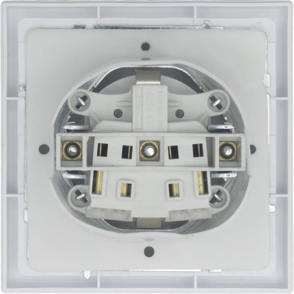 Розетка встраиваемая Lezard Zima с заземлением с крышкой IP44 цвет белый 89440934 STLM-2013001 - Вид №5