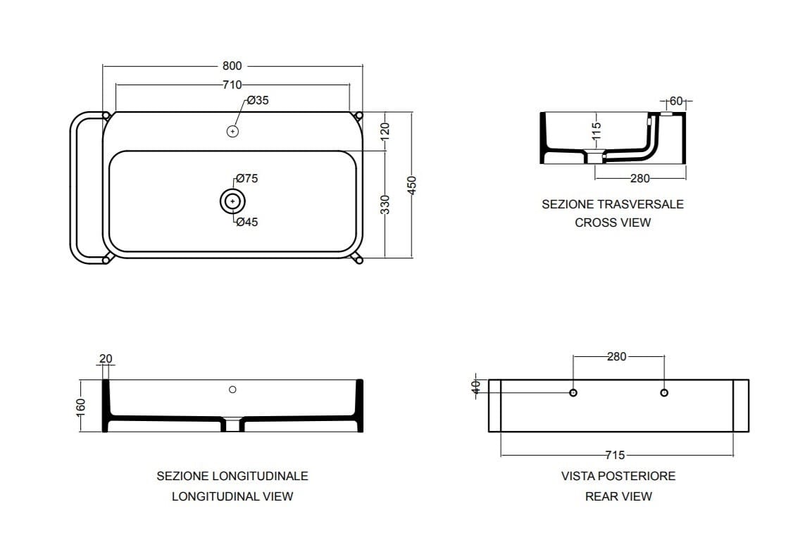 Напольная раковина из нержавеющей стали и дерева с ящиками Axa вещь ARCH-00144484 - Вид №7