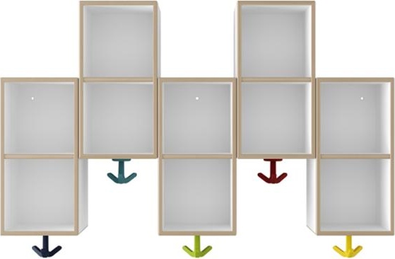M20.03.008 Двойной модуль расширения асимметричный, 5 мест с эластичными тройными крючками HEWI Kids - Вид №1