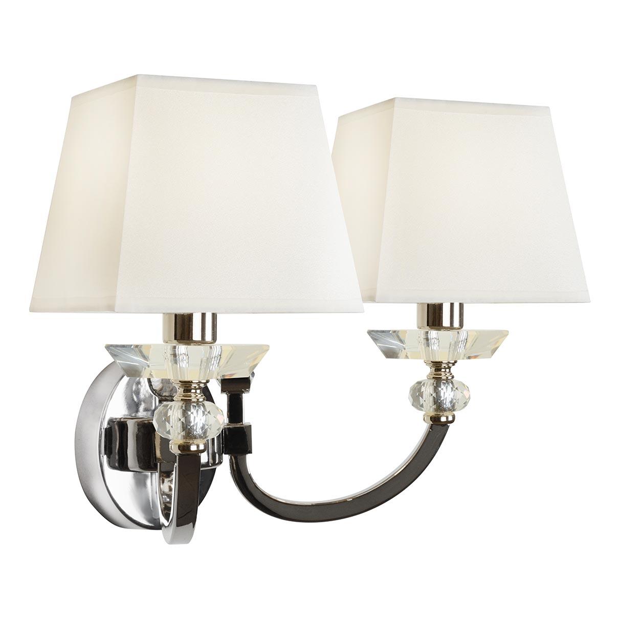 Бра с абажуром на 2 лампы белое Blues W9404-2 Nik ILAMP BLUES 00-3949155 Белый - Вид №2