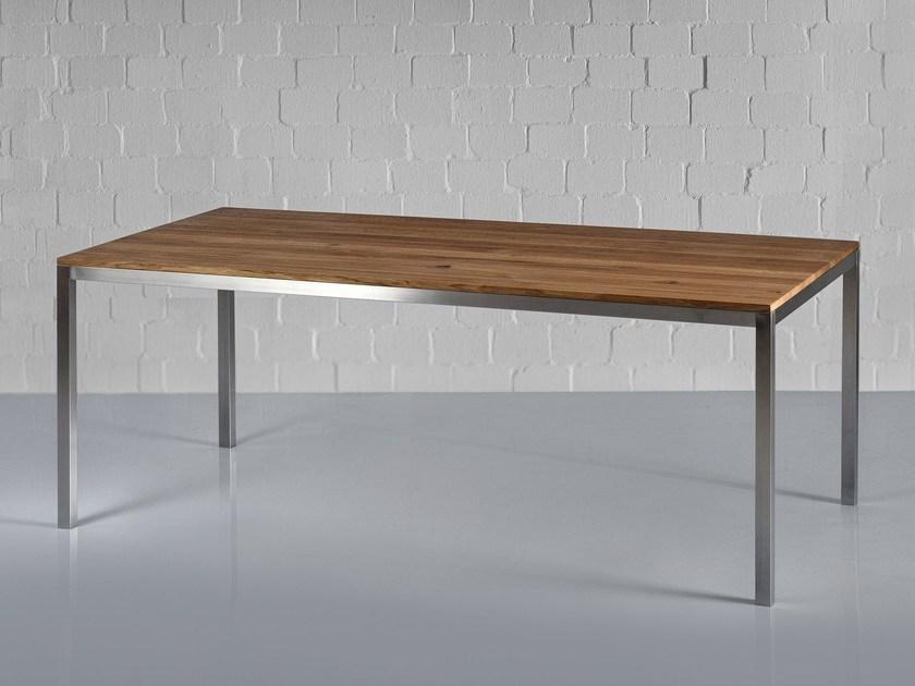 Vitamin Design Стол из нержавеющей стали и дерева sun-id-1469274 - Вид №2