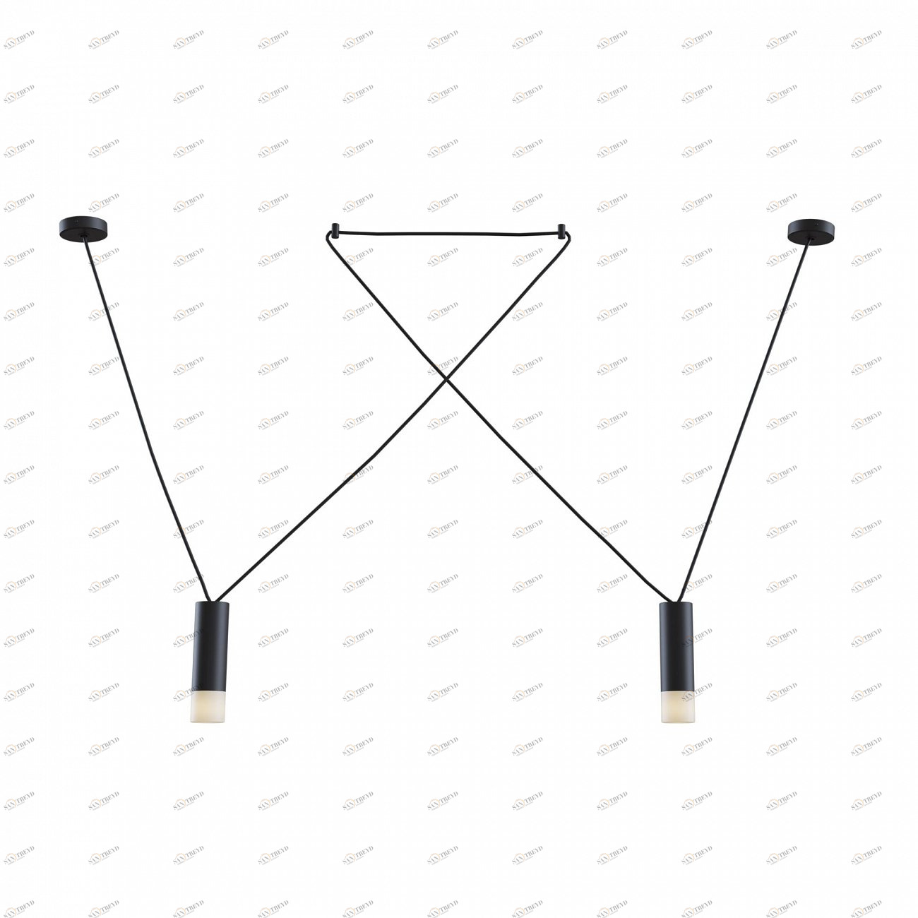 Светильник потолочный светодиодный на 2 лампы черный Davida MOD035PL-02B TECHNICAL TECHNICAL 00-3957064 Черный 