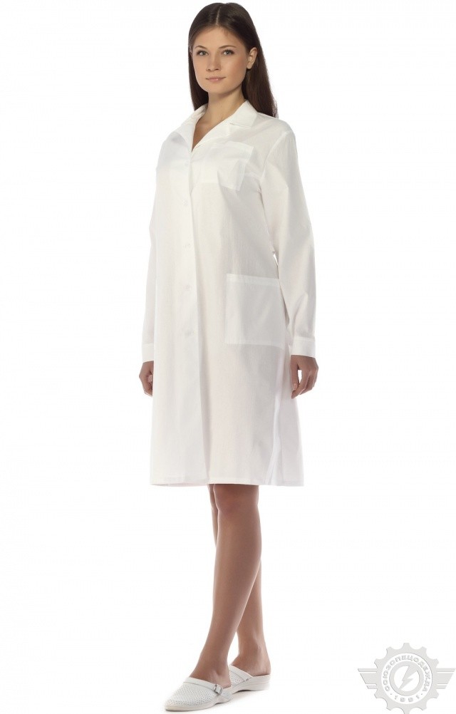 61697 Халат женский белый  Медицинская одежда  размер 60-62/158-164 Спецодежда  - Вид №8