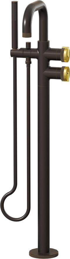 E-11557-R1BB-L1PB-OB Смеситель напольный отдельностоящий (внешняя часть) GRAFF MOD+