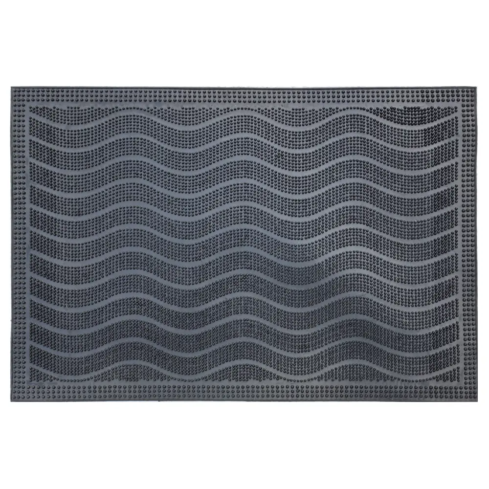 Коврик грязезащитный Mix Mat Wave 40x60 см резина цвет черный 89413980 STLM-2033448 Santreyd 