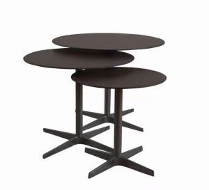 Verzelloni Круглый кожаный журнальный столик Club