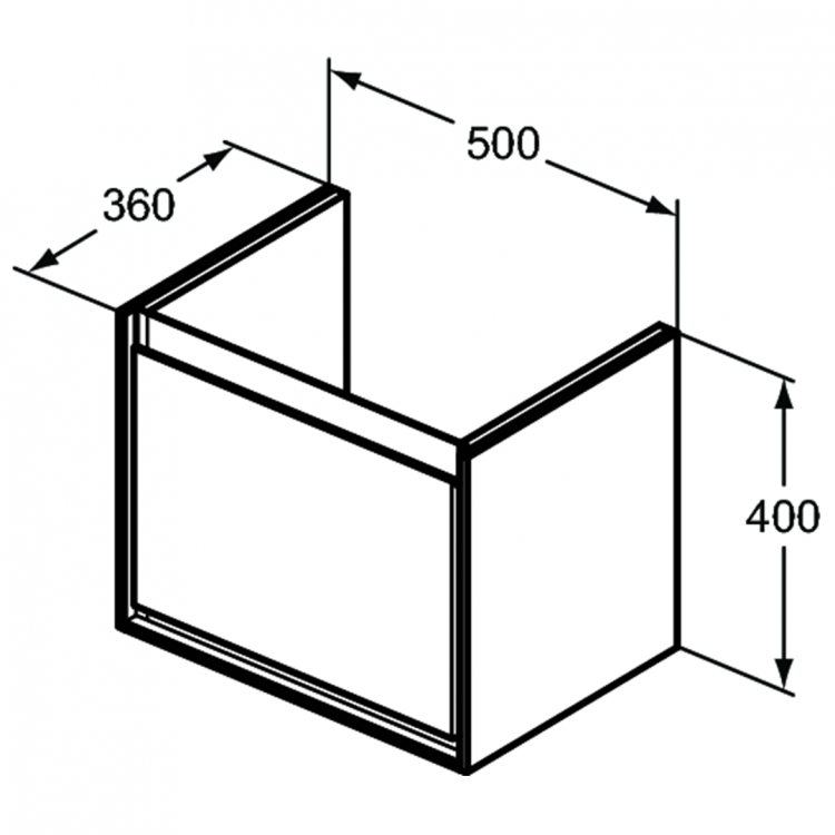 E0817KN Тумба для раковины 50 см Ideal Standard CONNECT AIR - Вид №3