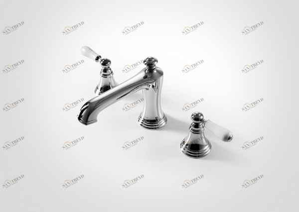 Смеситель для умывальника на три отверстия Zollern F25193CP bravat 