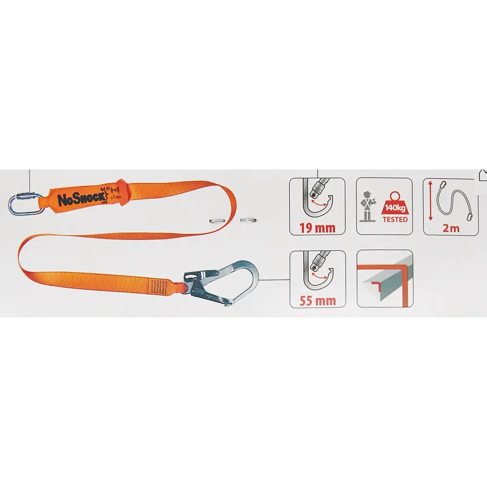 Строп ленточный DELTA PLUS с амортизатором и карабинами 2.0 м 87121051 STLM-1451611 - Вид №6