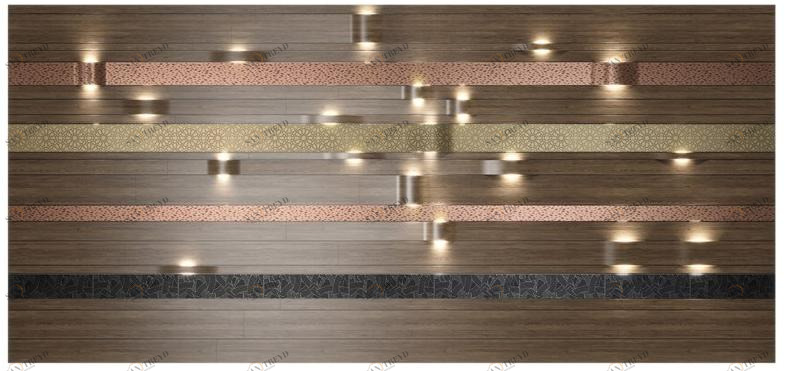 DWFI Светящаяся декоративная панель из шпона дерева  00002482 