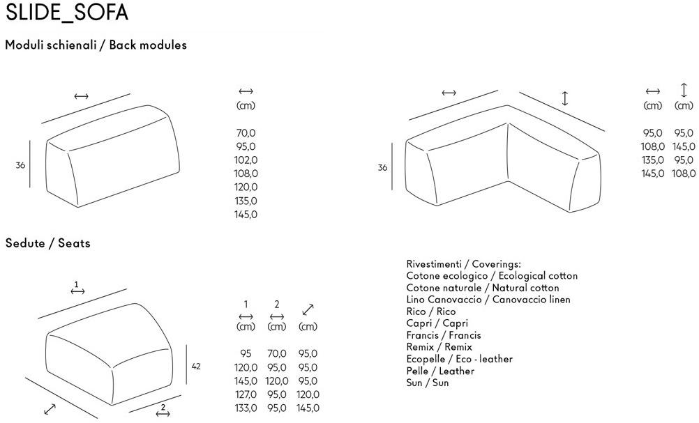 Lago Модульный тканевый диван Slide sun-id-1364008 - Вид №2